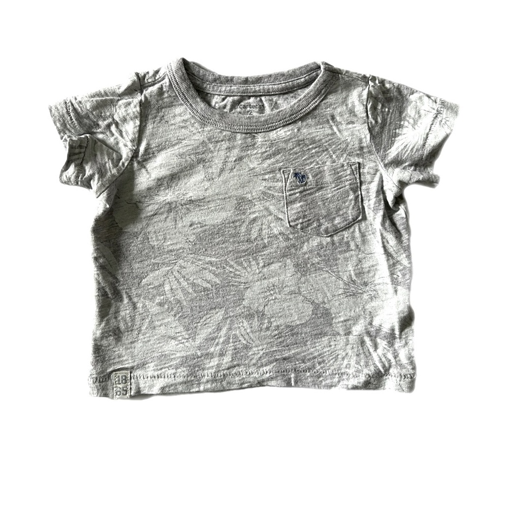 CARTER’S Grey Hawaiian Pocket Shirt Size 6 Months